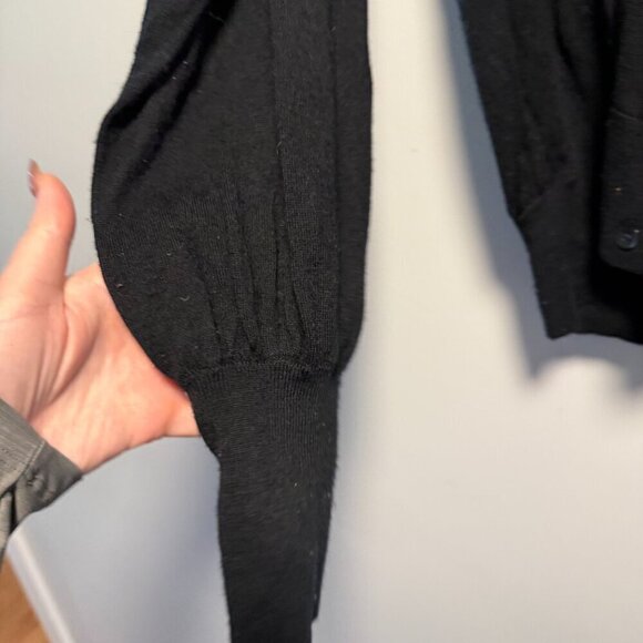 Gap Merino Wool Black Button Up Cardigan Small Tall - Picture 4 of 5